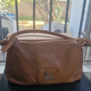 MCM Tan Leather Shoulder Bag